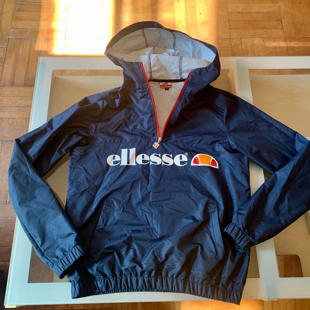 Ellesse Zip Hooded Jacket (Navy, Like New)